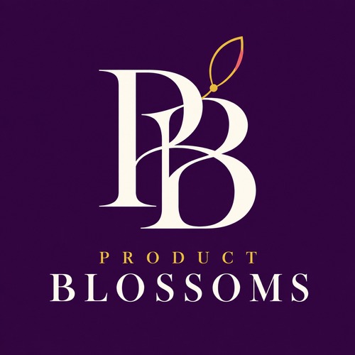 Product Blossoms logo, a monogram of a stylised apple with the wordmark Product Blossoms